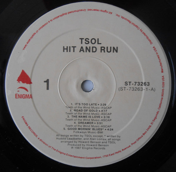 T.S.O.L. : Hit And Run (LP, Album)
