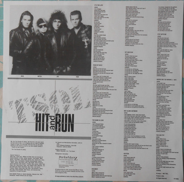 T.S.O.L. : Hit And Run (LP, Album)