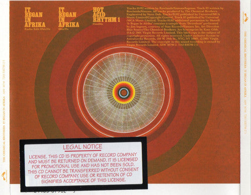 The Chemical Brothers : It Began In Afrika (CD, Single, Promo)