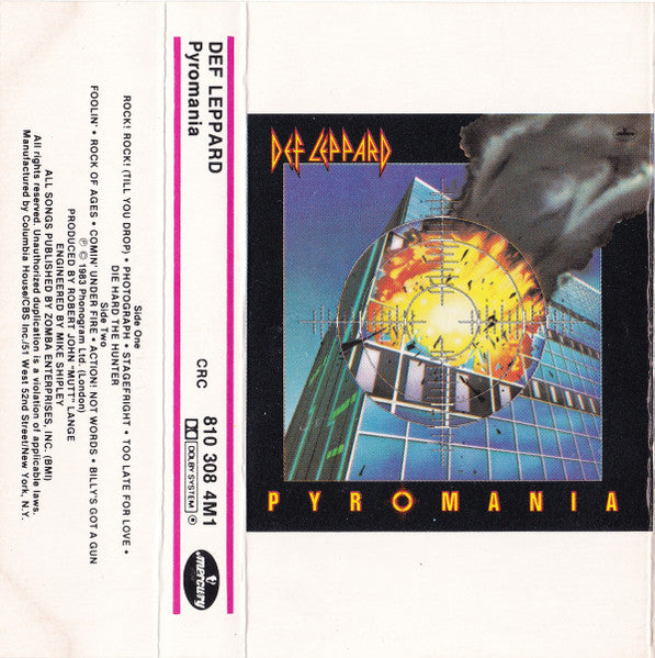 Def Leppard : Pyromania (Cass, Album, Club, CRC)