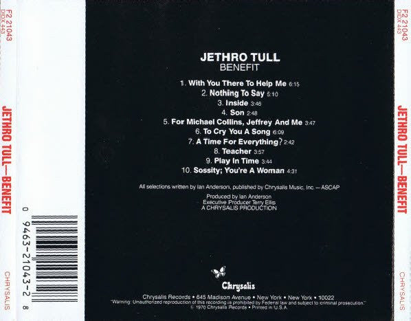 Jethro Tull : Benefit (CD, Album, RE)