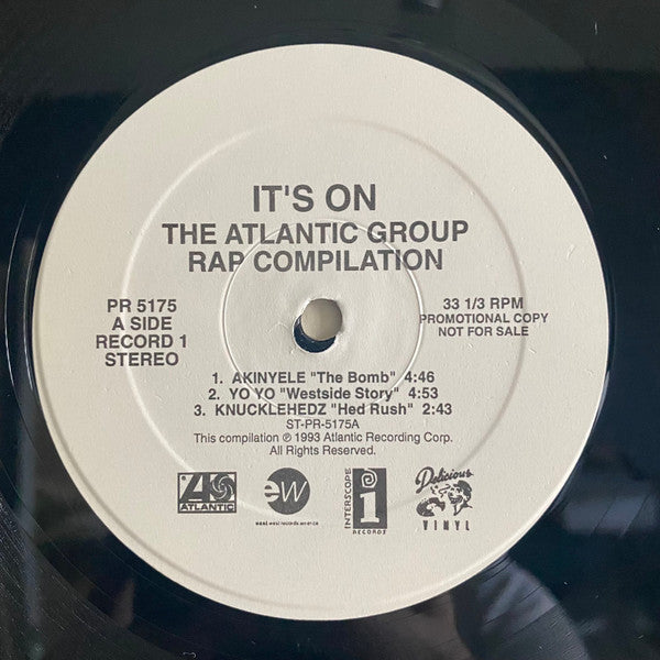 Various : It's On: The Atlantic Group Rap Compilation (2xLP, Comp, Promo, Gat)