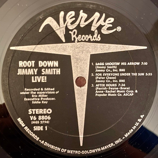 Jimmy Smith : Root Down - Jimmy Smith Live! (LP, Album, Wad)