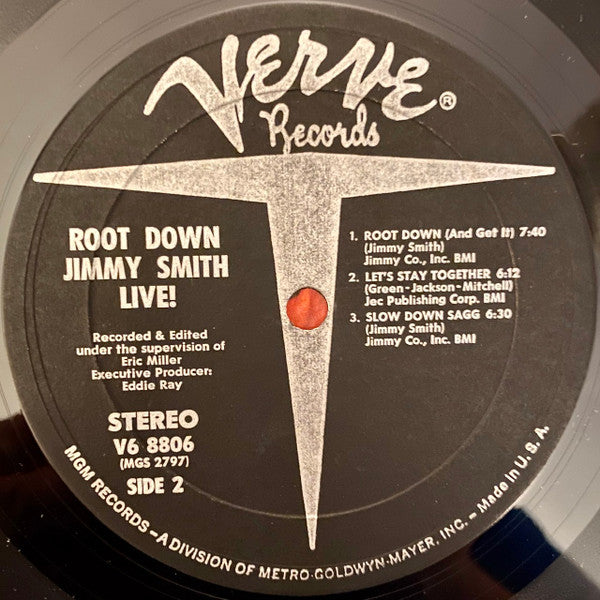 Jimmy Smith : Root Down - Jimmy Smith Live! (LP, Album, Wad)