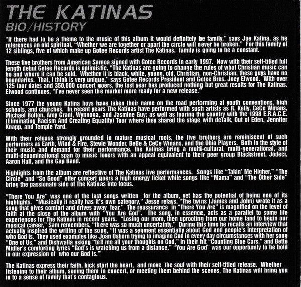 The Katinas : Takin' Me Higher (CD, Single, Promo)