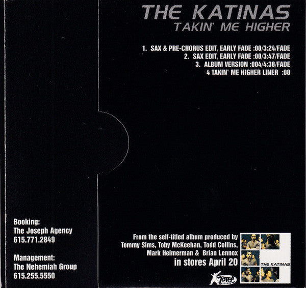 The Katinas : Takin' Me Higher (CD, Single, Promo)