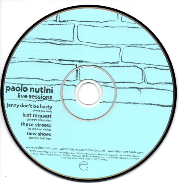 Paolo Nutini : Live Sessions (CD, EP, Promo)