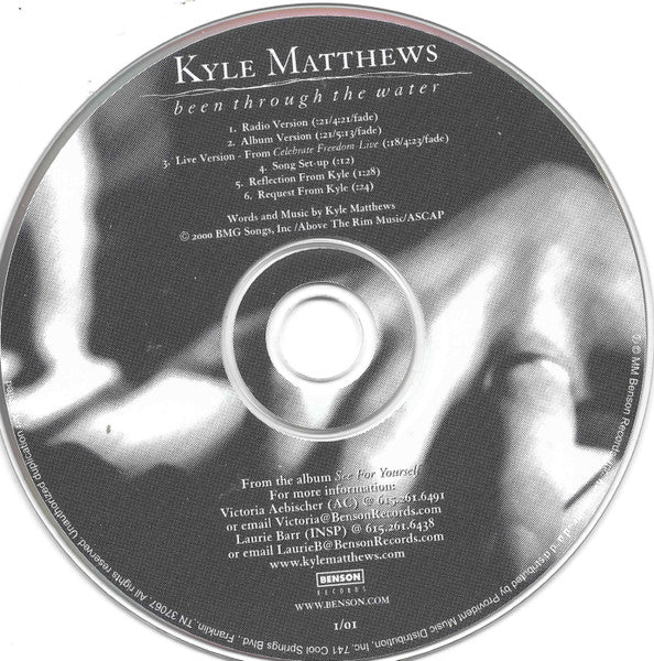 Kyle Matthews : Been Through The Water (CD, Maxi, Promo)