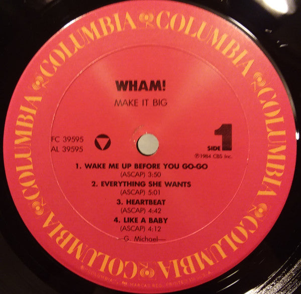 Wham! : Make It Big (LP, Album, Pit)
