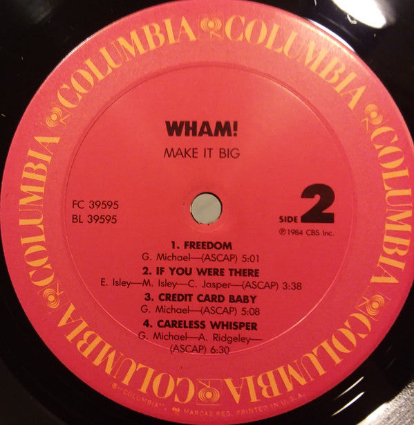Wham! : Make It Big (LP, Album, RE, Pit)