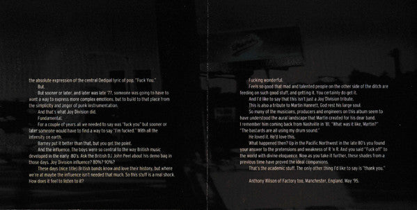 Various : A Means To An End (The Music Of Joy Division) (CD, Comp, Promo)