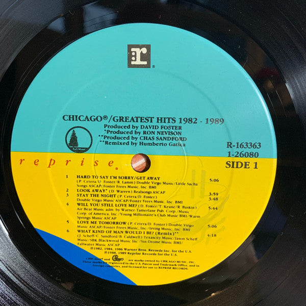 Chicago (2) : Greatest Hits 1982-1989 (LP, Comp, Club)
