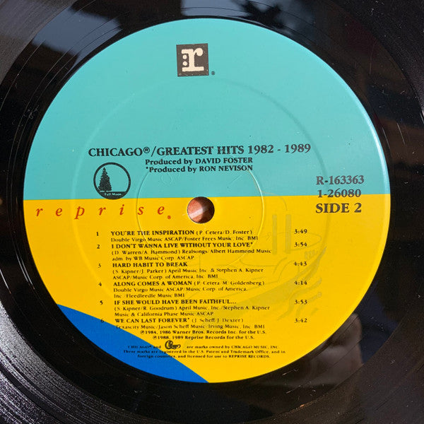 Chicago (2) : Greatest Hits 1982-1989 (LP, Comp, Club)