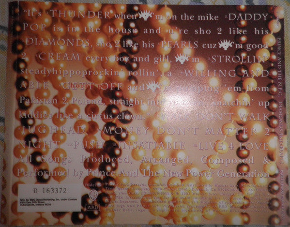 Prince & The New Power Generation : Diamonds And Pearls (CD, Album, Club)