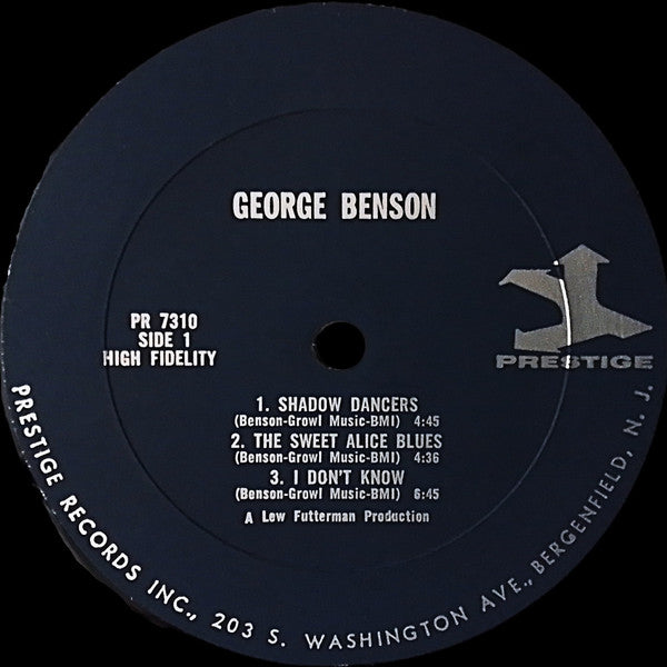 George Benson With The Brother Jack McDuff Quartet : The New Boss Guitar Of George Benson (LP, Album, Mono)
