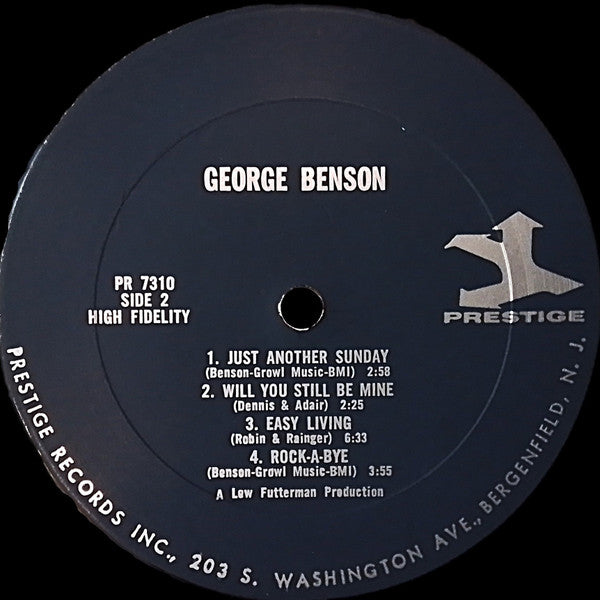 George Benson With The Brother Jack McDuff Quartet : The New Boss Guitar Of George Benson (LP, Album, Mono)