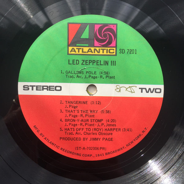 Led Zeppelin : Led Zeppelin III (LP, Album, PR )
