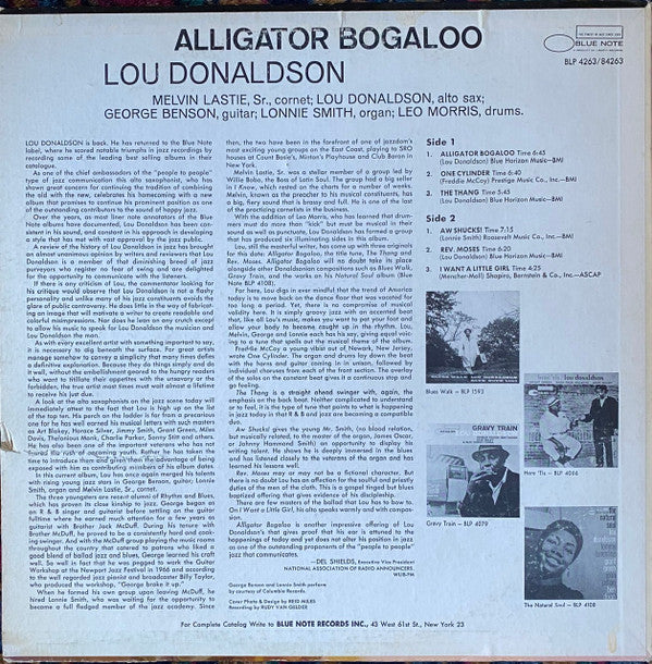 Lou Donaldson : Alligator Bogaloo (LP, Album)