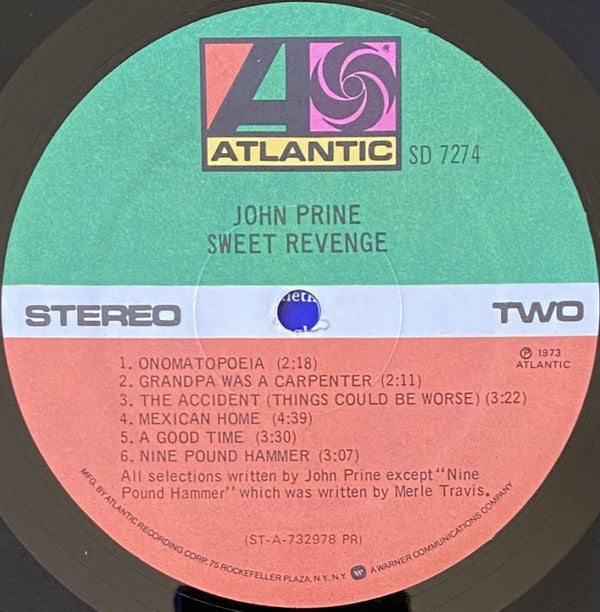 John Prine : Sweet Revenge (LP, Album, RP, PR )