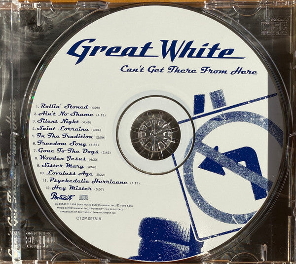 Great White : Can't Get There From Here (CD, Album, RE)