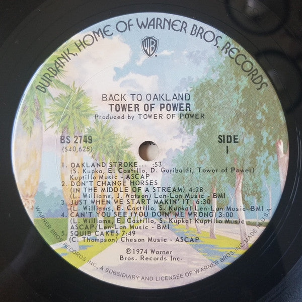Tower Of Power : Back To Oakland (LP, Album, San)