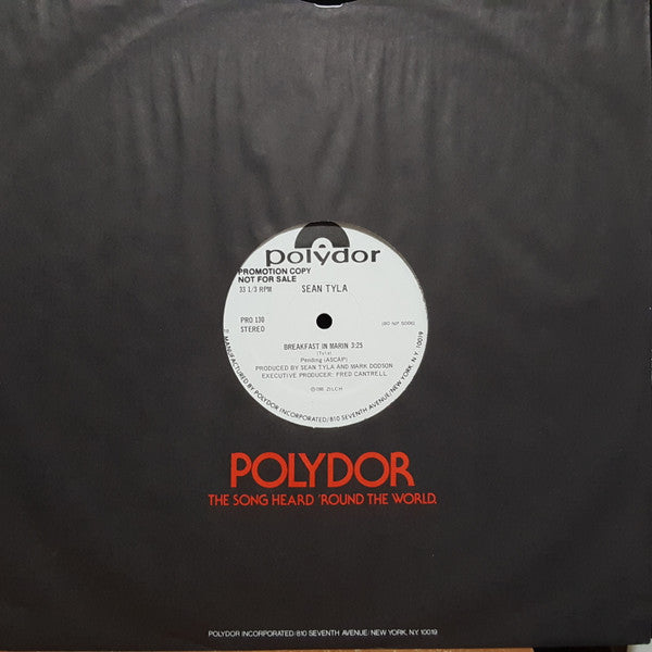 Sean Tyla : Breakfast In Marin (12", Promo)
