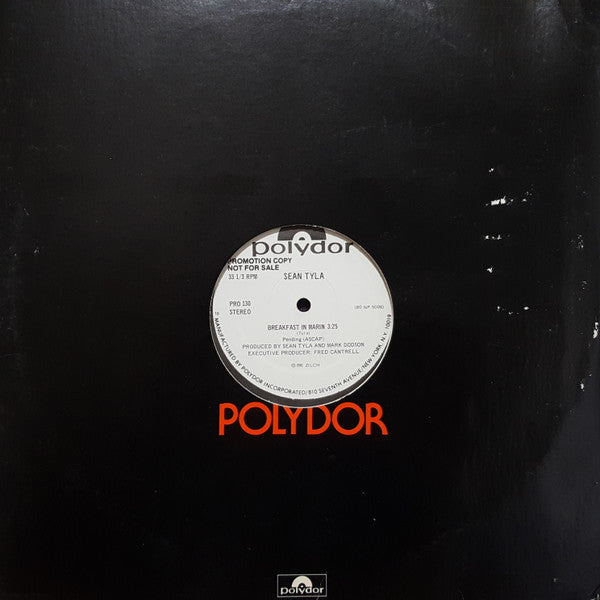Sean Tyla : Breakfast In Marin (12", Promo)