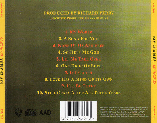 Ray Charles : My World (CD, Album)