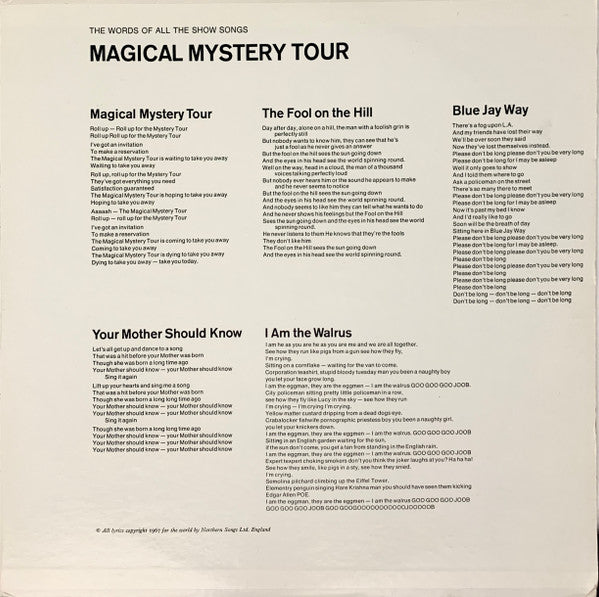 The Beatles : Magical Mystery Tour (LP, Album, RE, Jac)