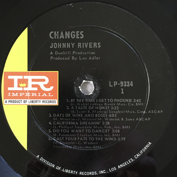 Johnny Rivers : Changes (LP, Album, Mono, Ind)