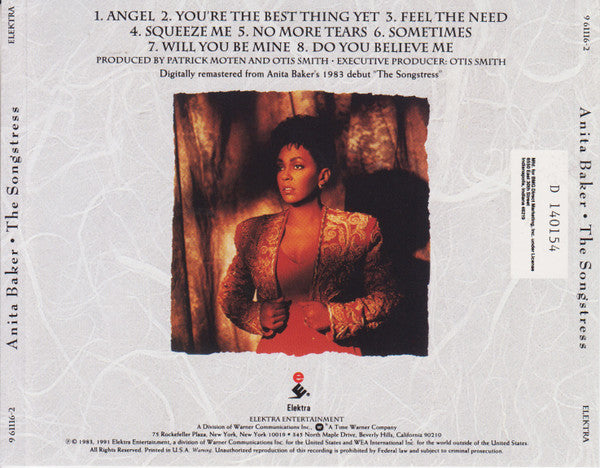 Anita Baker : The Songstress (CD, Album, Club, RE, RM)