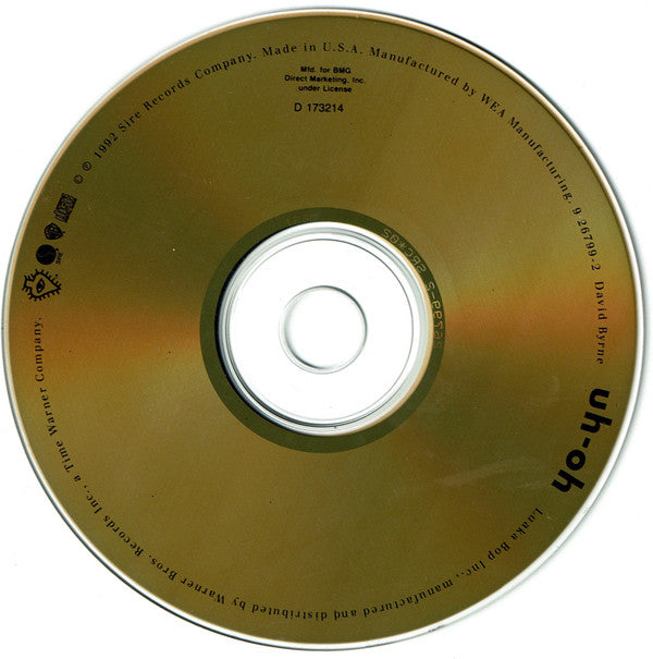 David Byrne : Uh-Oh (CD, Album, Club)