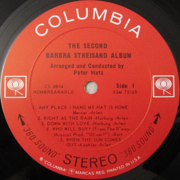 Barbra Streisand : The Second Barbra Streisand Album (LP, Album, 7)