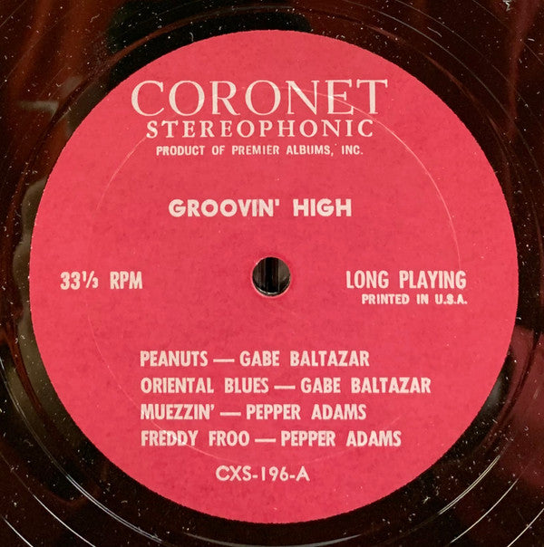 Various : Groovin' High With Great Sax Stars (LP, Comp, Red)