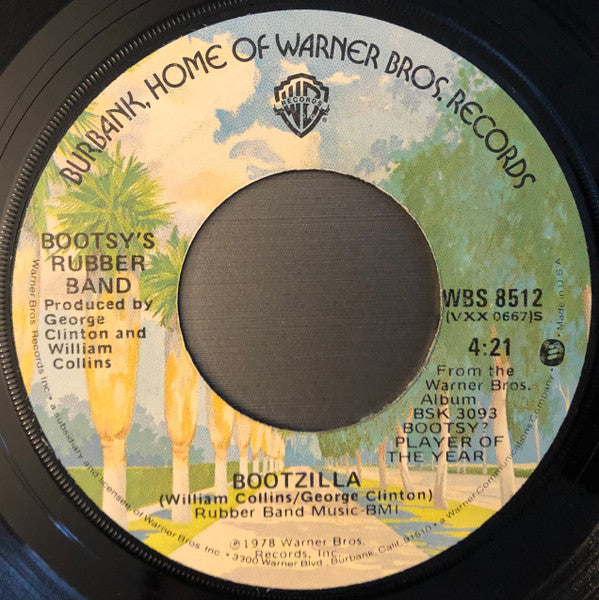 Bootsy's Rubber Band : Bootzilla / Vanish In Our Sleep (7", Single, Jac)