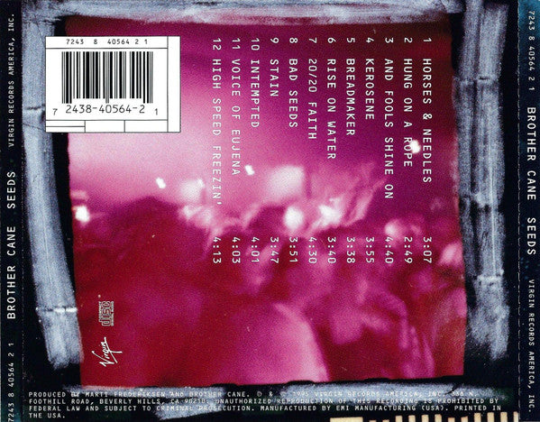 Brother Cane : Seeds (CD, Album)