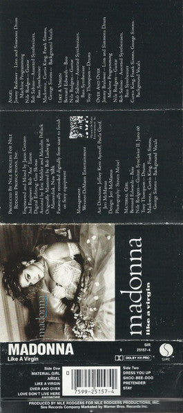 Madonna : Like A Virgin (Cass, Album, SR,)