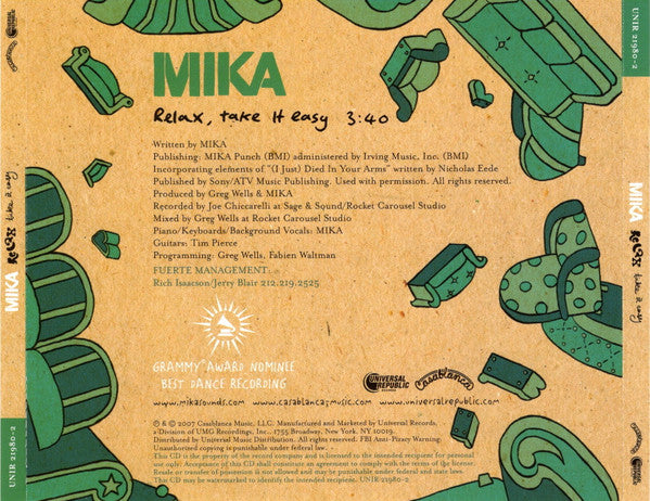 MIKA (8) : Relax, Take It Easy (CD, Single, Promo)