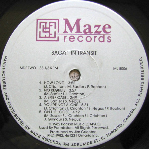 Saga (3) : In Transit (LP, Album)