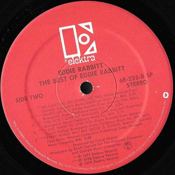 Eddie Rabbitt : The Best Of Eddie Rabbitt (LP, Comp, SP )