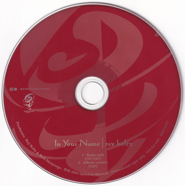 Ray Boltz : In Your Name (CD, Single, Promo)