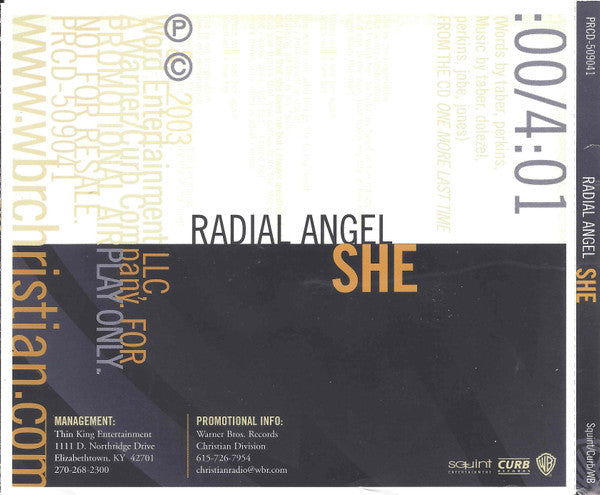 Radial Angel : She (CD, Single, Promo)