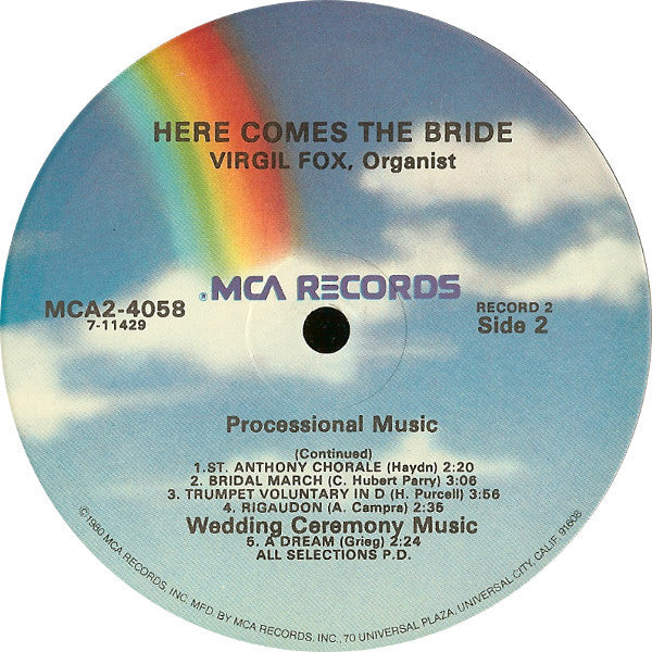 Virgil Fox : Here Comes The Bride (2xLP, Album, RE)