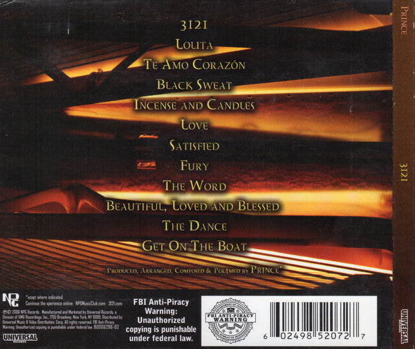 Prince : 3121 (CD, Album, Dig)