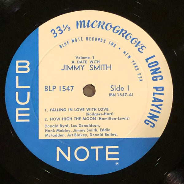 Jimmy Smith : A Date With Jimmy Smith, Vol. 1  (LP, Album, Mono, W63)