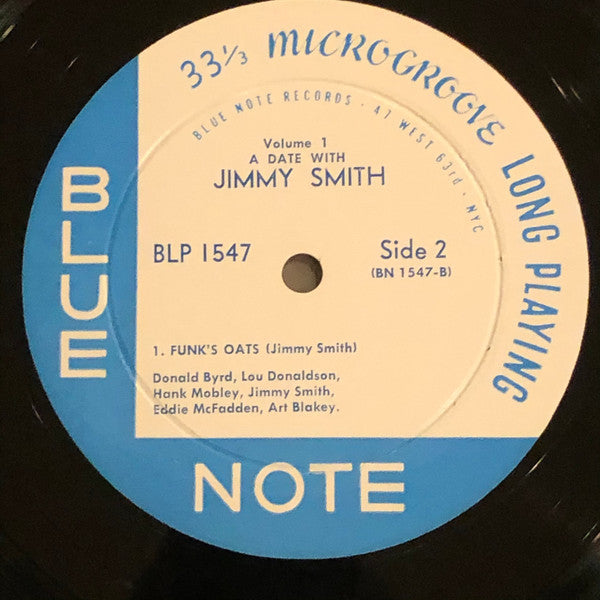 Jimmy Smith : A Date With Jimmy Smith, Vol. 1  (LP, Album, Mono, W63)