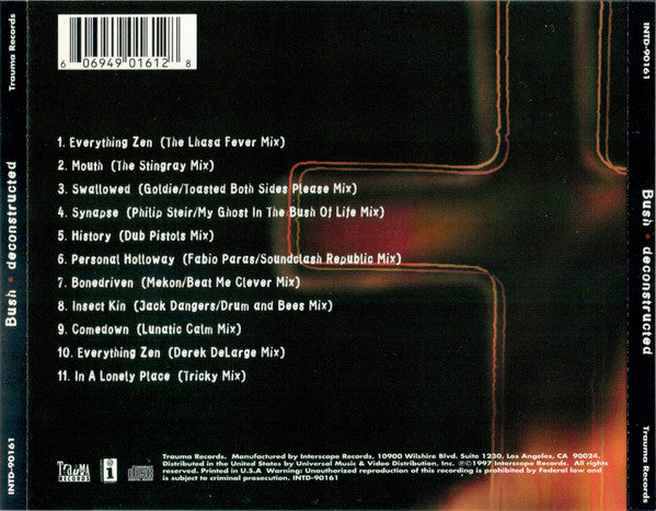 Bush : Deconstructed (CD, Album)