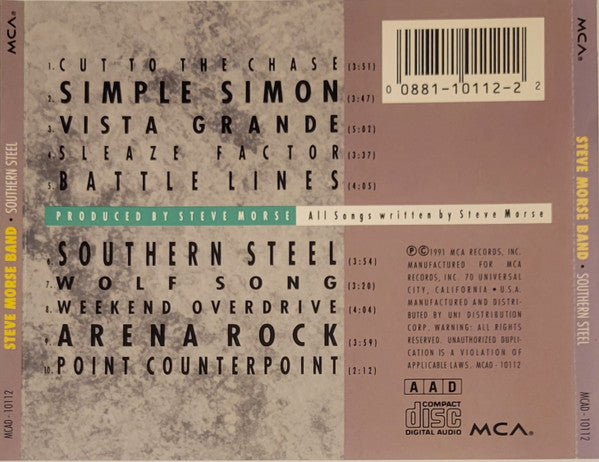 Steve Morse Band : Southern Steel (CD, Album)