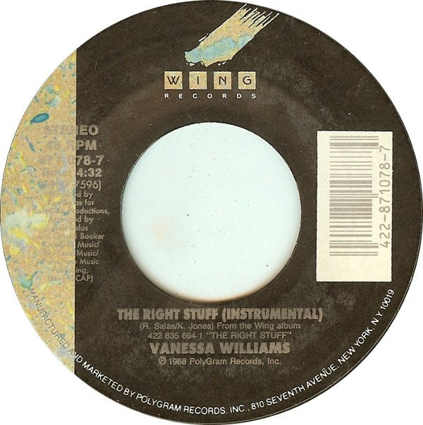 Vanessa Williams : Dreamin' (7", Single, Car)
