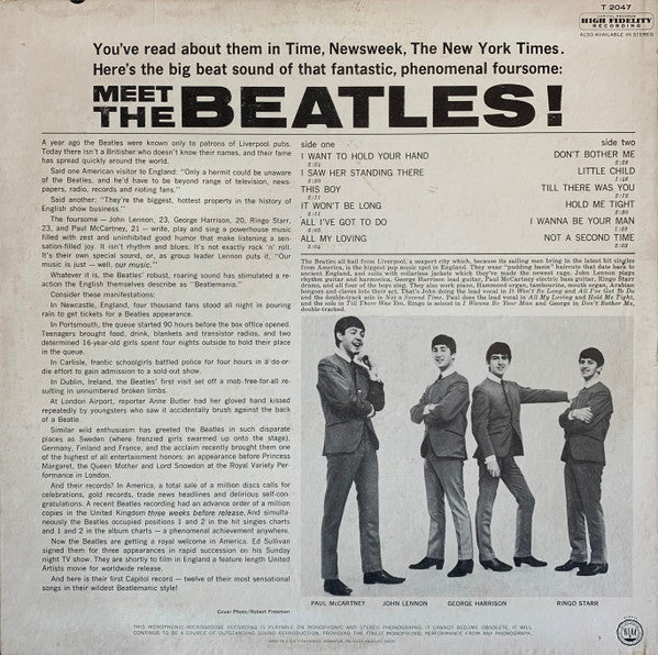 The Beatles : Meet The Beatles! (LP, Album, Mono, RCA)
